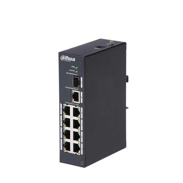 Imagen de DAHUA SWITCH 8 PUERTOS POE CON FIBRA