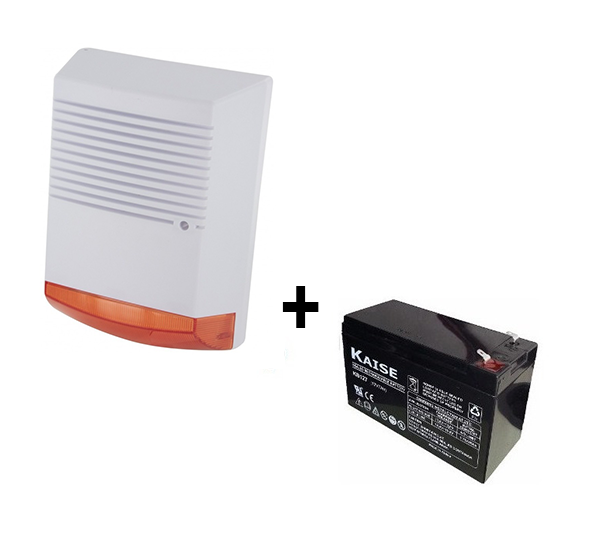Imagen de SIRENA + BATERÍA 12V 1.2A