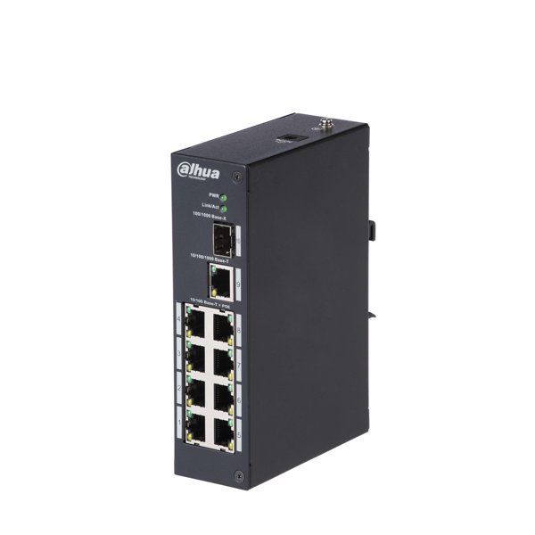 Imagen de DAHUA SWITCH 8 PUERTOS POE CON FIBRA
